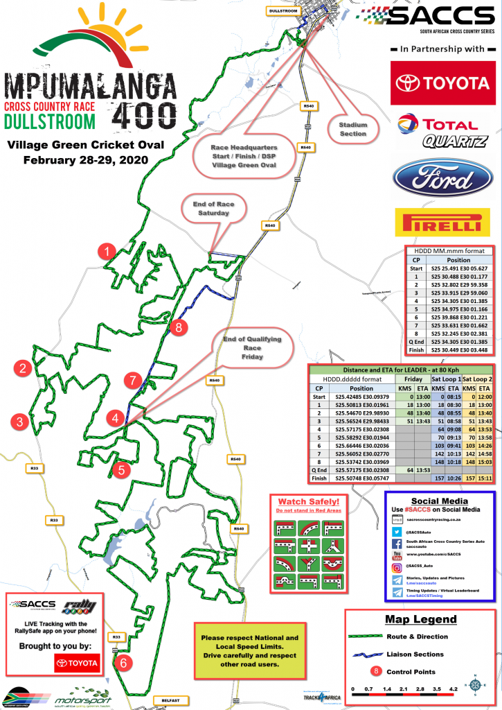 2020-1 Mpumalanga 400 - Spectator Map