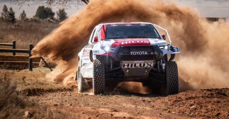 Challenging route splits production crews on day 1 of #TeamHilux Rally-Raid Bronkhorstspruit