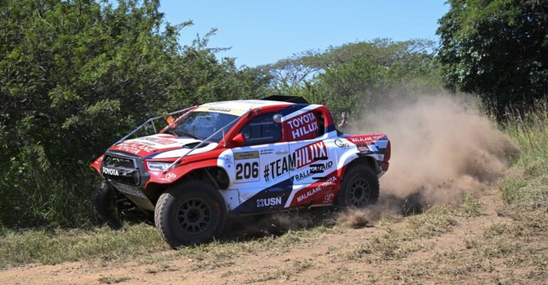 THE BATTLES FOR THE 2024 SA RALLY-RAID CHAMPIONSHIP TITLES HAVE STARTED AS DUST FLIES AT THE #TEAMHILUXRALLY-RAID NKOMAZI